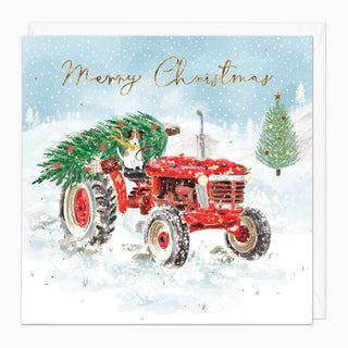 Tractor Tree Christmas Card