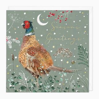 Pheasant & Berries Christmas Card