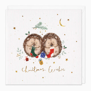 Hedgehog Stockings Christmas Card