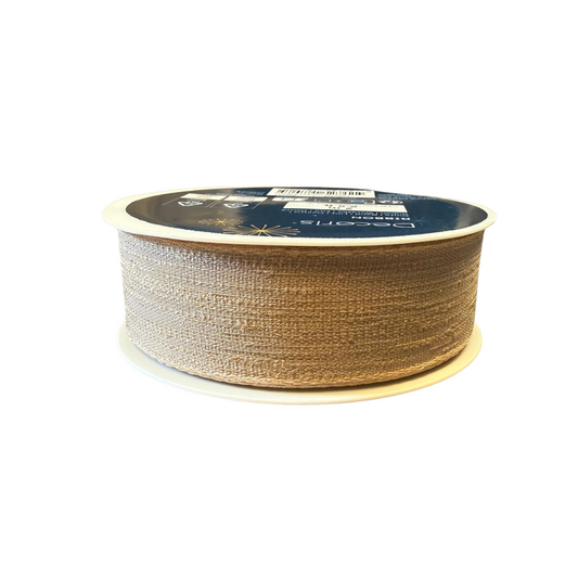 Natural Beige Linen Ribbon 2m