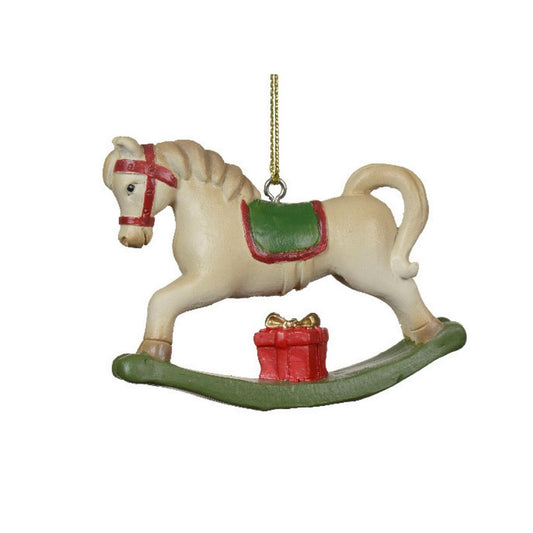 Rocking Horse White Tree Decoration