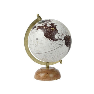 Antiqued Brown Globe Ornament