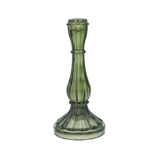 Green Hourglass Candlestick Large