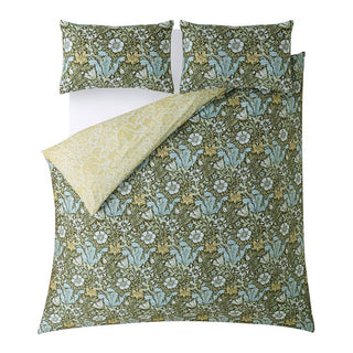 Compton Super King Duvet Cover Set, Olive Green