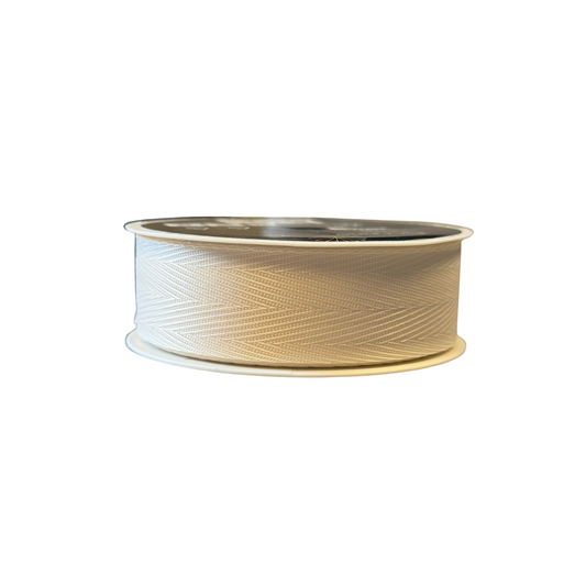 Natural Shimmer & Gold Border Ribbon 2m