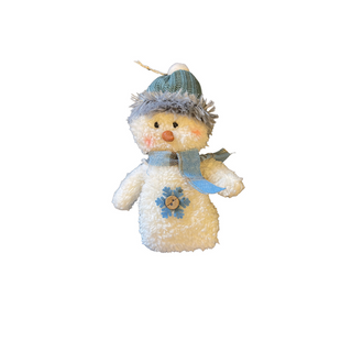 Snowman with Woolly Hat Hanging Decoration 12cm