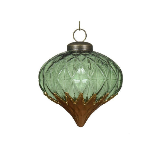 Pine Green with Gold Accent Shatterproof Bauble