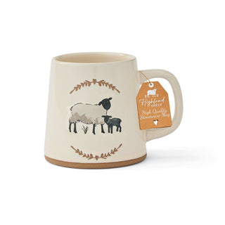 Highland Sheep Conical Mug Cream