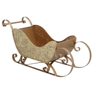 Gold Metal Sleigh Ornament