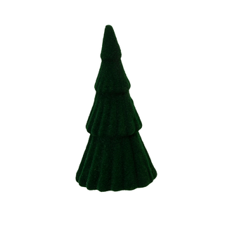 Pine Green Flock Twist Tree Christmas Decoration