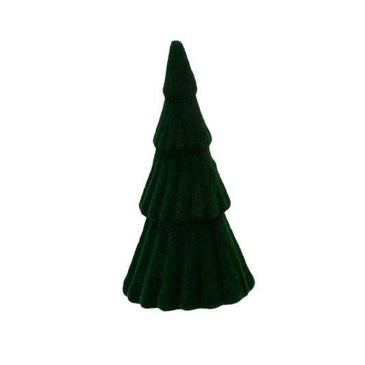 Pine Green Flock Twist Tree Christmas Decoration