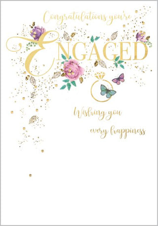 Congratulations You're Engaged Floral Card