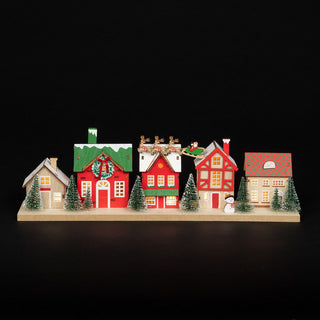 Wooden Christmas Village Ornament