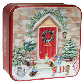 Embossed Festive Doorstep Tin  200g