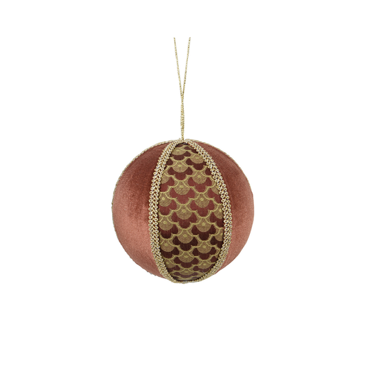 Vintage Pink Velvet Frabic Bauble