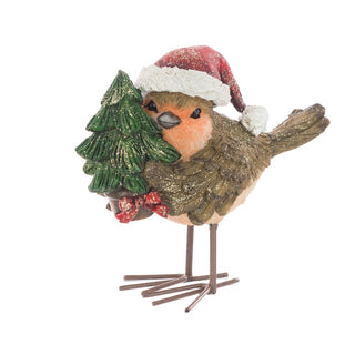 Resin Robin With Tree Ornament