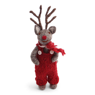Small Grey Rudolf with Red Pants