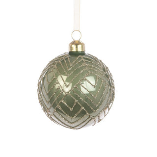 Glass Edith Sage Bauble