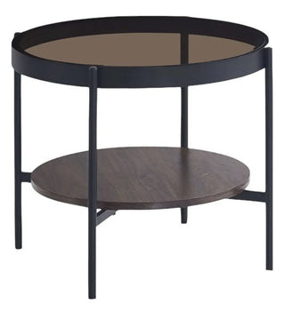 Soho Walnut 50cm Round Coffee Table