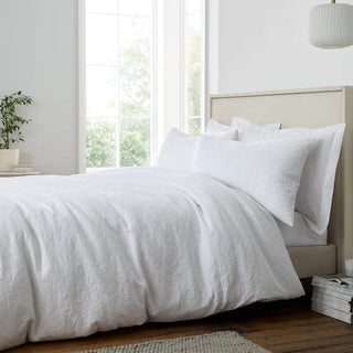 Fleur Matelasse White Double Duvet Set