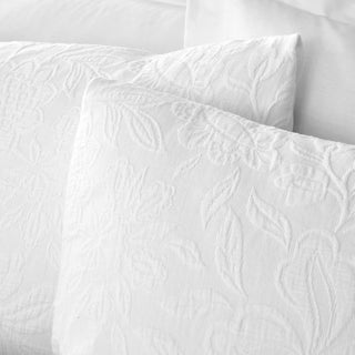 Fleur Matelasse White Single Duvet Set