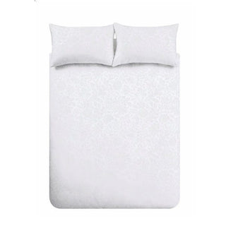 Fleur Matelasse White Single Duvet Set