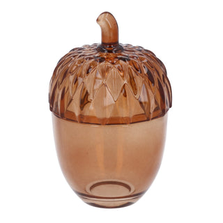 Amber Acorn Glass Trinket