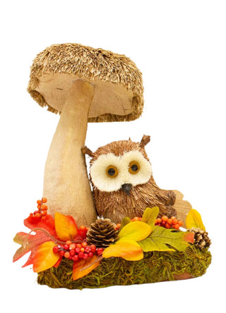 Owl Toadstool Decoration