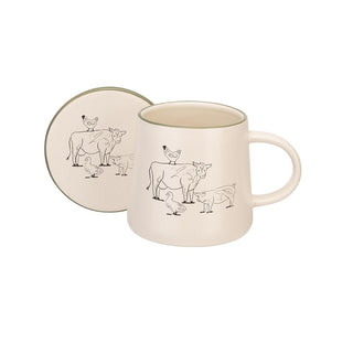 Woodbury Lane Mug & Coaster Set - Animals