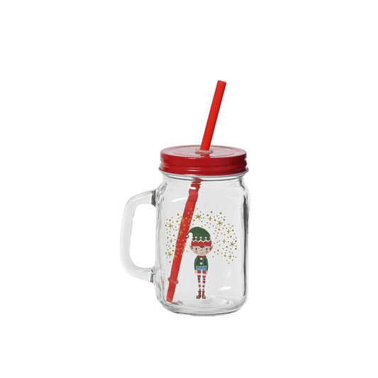 Boy Elf Drinking Jar