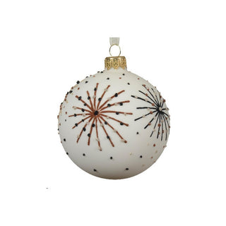 Star Eclipse White Round Bauble