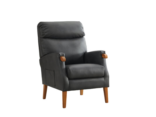 Faro Fireside Armchair - Grey Faux Leather