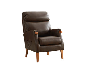 Faro Fireside Armchair - Brown Faux Leather