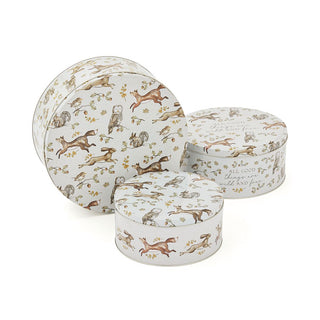 Forest Fable Set of 3 Printed Cake Tins