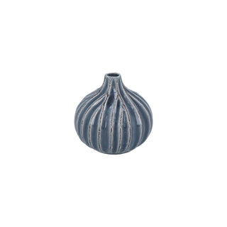 Decorative Onion Petrol Blue Vase Small