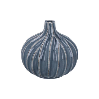 Decorative Onion Petrol Blue Vase Lrg