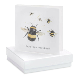 Boxed Earring Card Bee - Happ-Bee Birthday