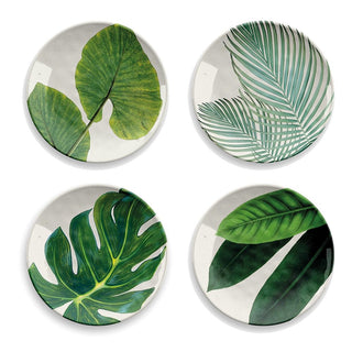 Amazon Floral Set 4 Melamine Assorted Side Plates