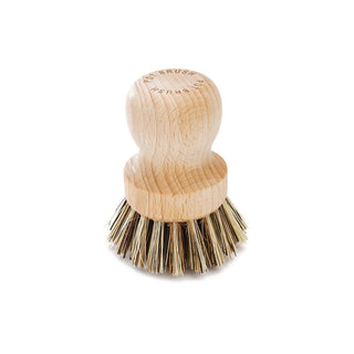 Pot Brush with Stiff Plant Fibre Bristles