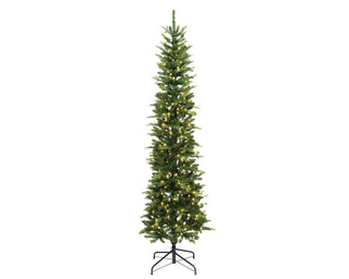 Slim Fir Pre Lit Christmas Tree 180cm