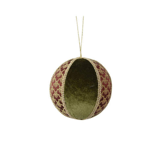 Pine Green Velvet Frabic Bauble