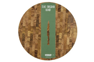 Teak Endgrain Round Board 35cm