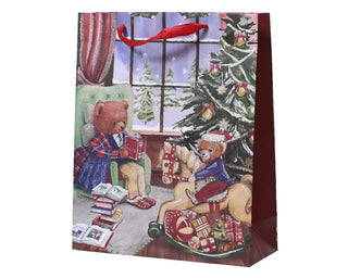 Teddy Bear Christmas Gift Bag Large