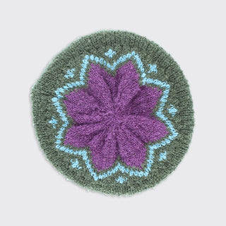 Trixie Beret Forest Green/Purple