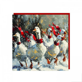 Festive Geese Christmas Cards 6Pk