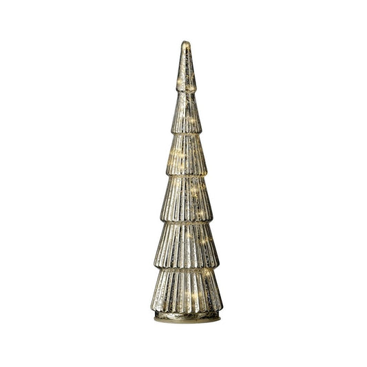 Crackled Silver Teired LED Christmas Tree