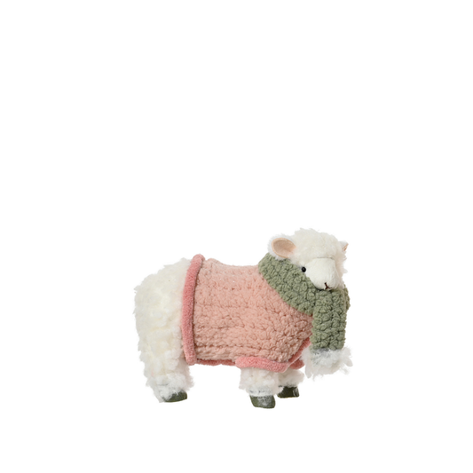 Sheep with Pink Jumper Decoration