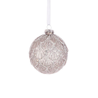 Glass Denika Silver Bauble