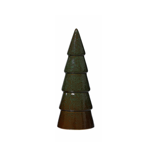 Green Brown 5 Teir Tree Shaped Christmas Decoration