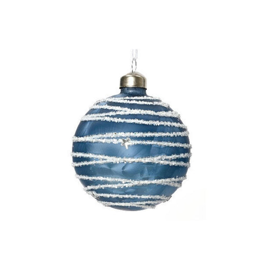 Night Blue Glitter Star Bauble